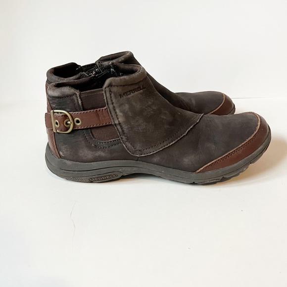 Merrell Dassie Char Brown Leather Ankle Boot - Picture 9 of 9